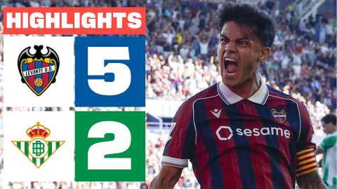 LEVANTE UD 5 - 2 REAL BETIS | RESUMEN LALIGA EA SPORTS