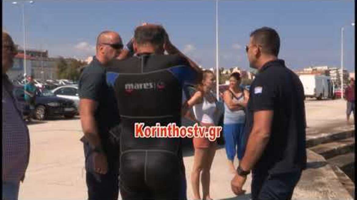 Ι.Χ αυτοκίνητο έπεσε στη θάλασσα στην Κόρινθο