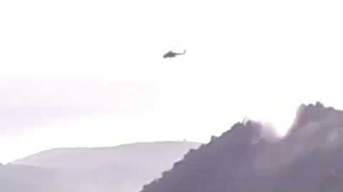 Συνεχίζεται η φωτιά στη Μάνη το πρωί της Κυριακής