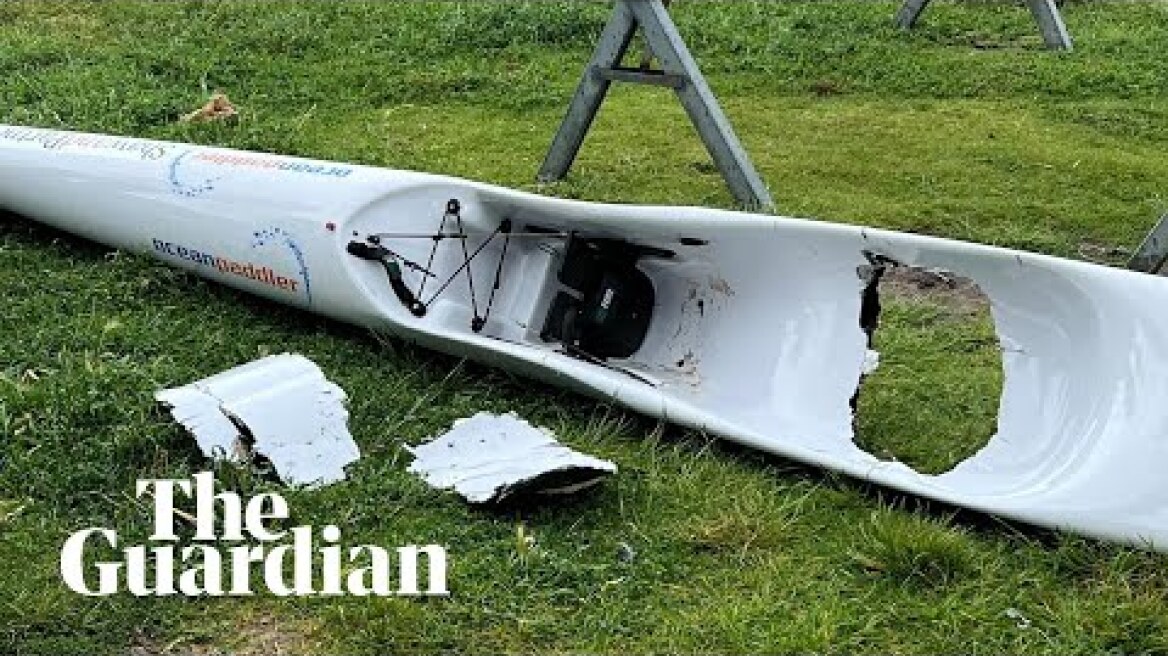 'Big shark' tears hole in surf ski at Adelaide beach