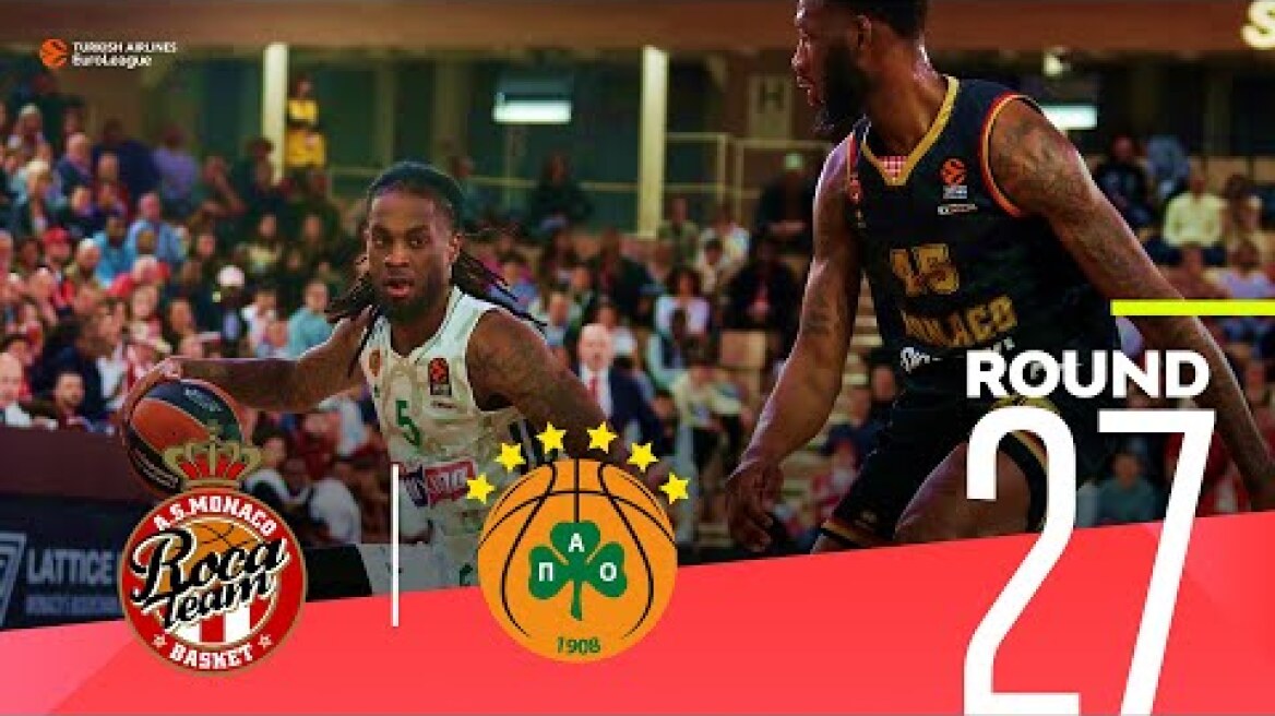 Loyd, Diallo lead Monaco to beat Panathinaikos! | Round 27, Highlights | Turkish Airlines EuroLeague