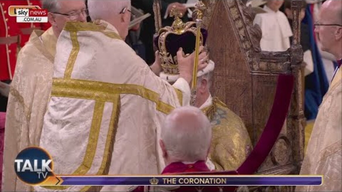 The moment King Charles is officially crowned