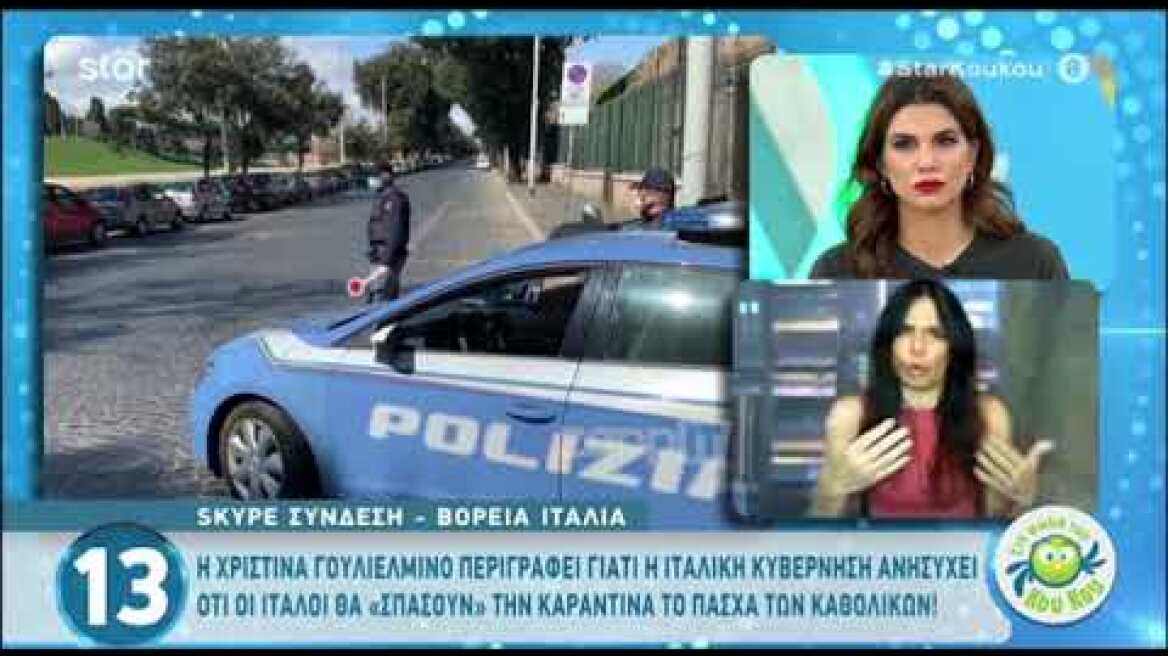 Χριστίνα Γουλιελμίνο: "Τώρα λέμε να μείνουμε σπίτι στην Ιταλία και να αντέξουμε..."