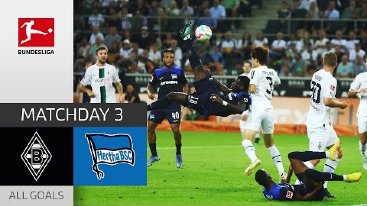 Pléa to the winning goal! | Borussia M'gladbach - Hertha Berlin 1-0 | All Goals | MD 3 – BL 22/23