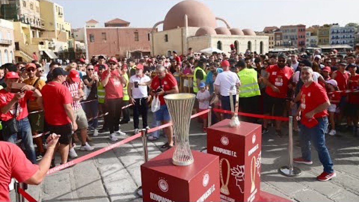 Τα Χανιά υποδέχθηκαν τα δύο Ευρωπαϊκά τρόπαια του Θρύλου!