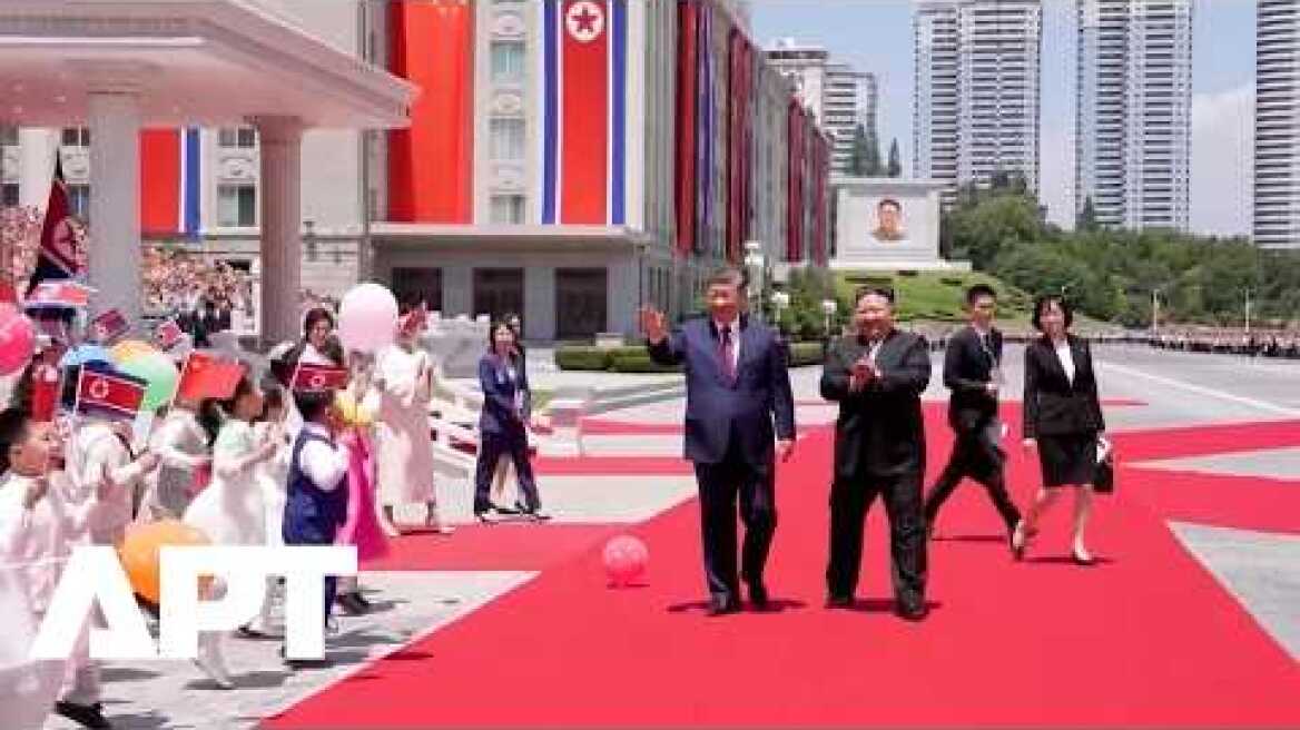 Watch: Xi and Kim Reunite in Pyongyang as Thousands Gather for Grand State Welcome Ceremony | APT