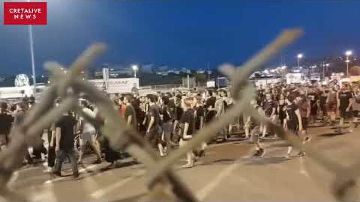 Διαμαρτυρία στο Λιμάνι του Ηρακλείου για τον αδικοχαμένο Αντώνη