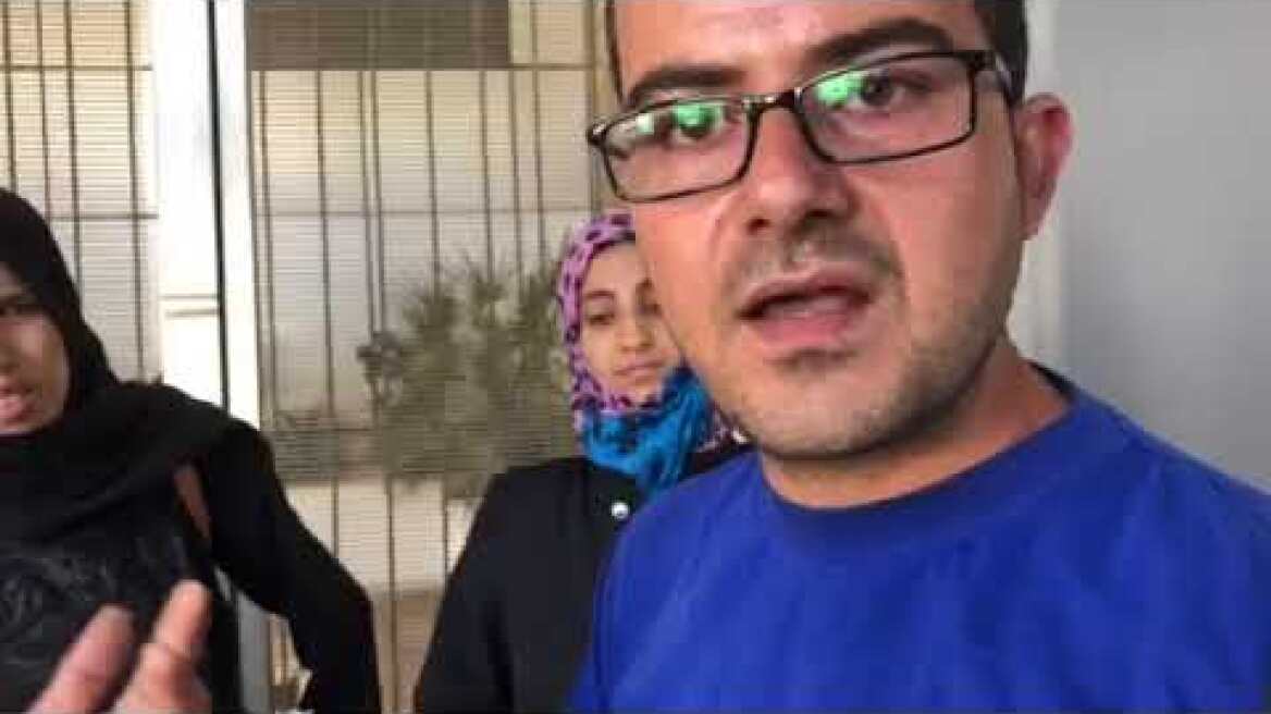 Διαμαρτυρία προσφύγων για τις άθλιες συνθήκες στον καταυλισμό της Μαλακάσας (1)