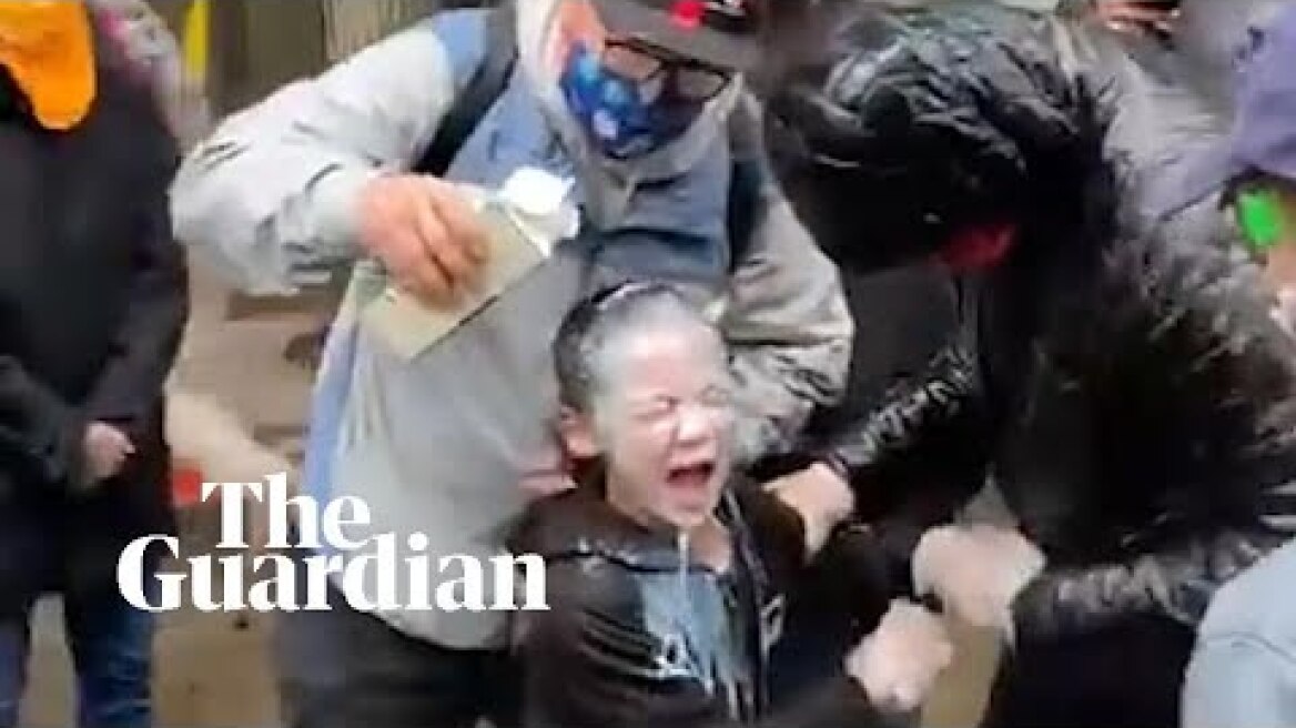 Child pepper-sprayed by police in Seattle is helped by Black Lives Matter protesters