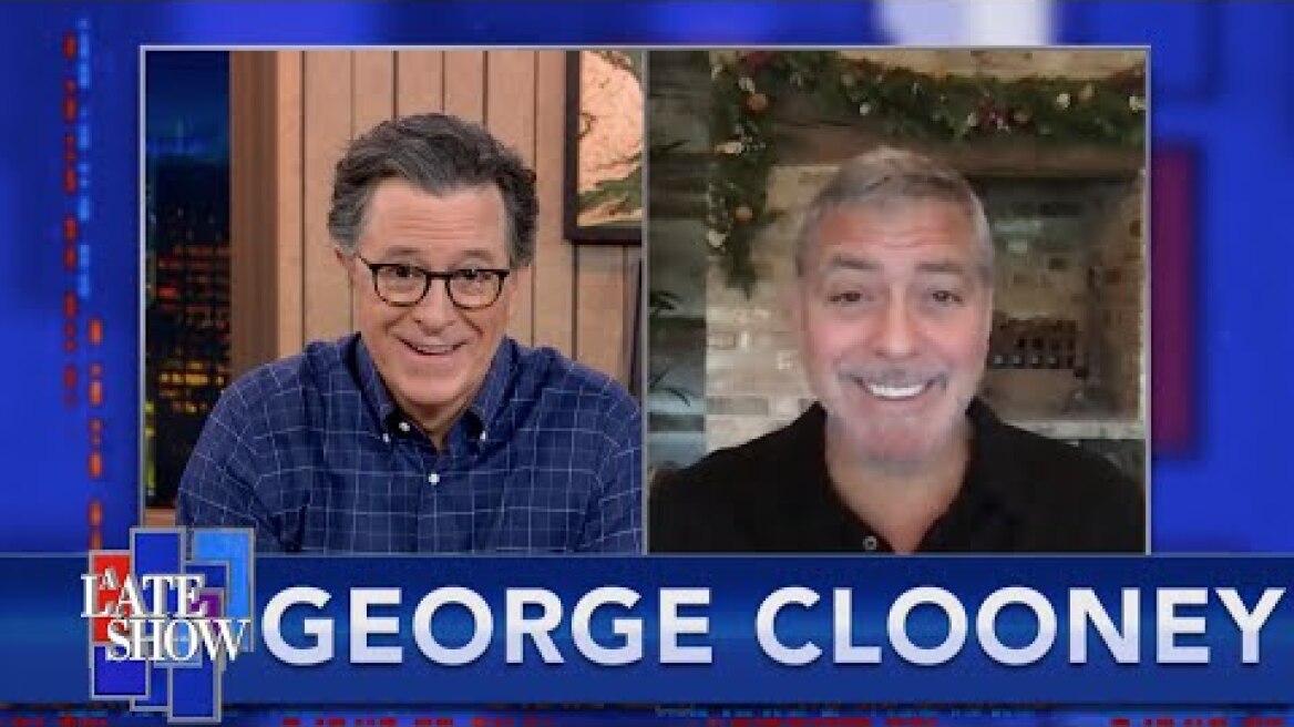 George Clooney Pretends To Talk To Santa Outside His Children's Room To Get Them To Behave