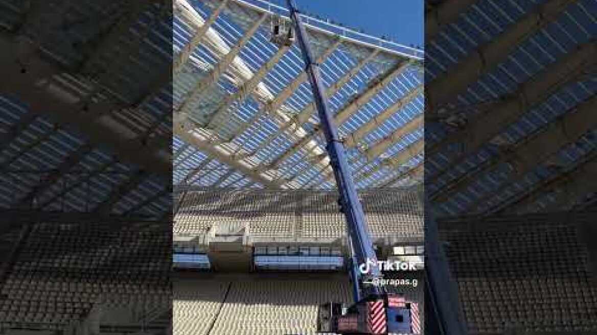 Εικόνα από τις εργασίες στο ΟΑΚΑ