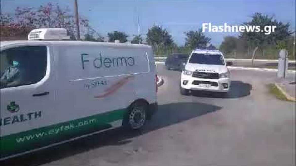 Μεταφορά εμβολίων κορωνοϊού στο Νοσοκομείο Χανίων