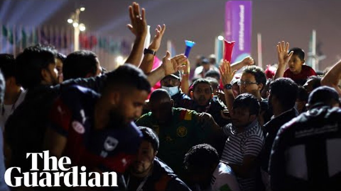 Chaotic scenes unfold in Doha as World Cup fan zone becomes overcrowded