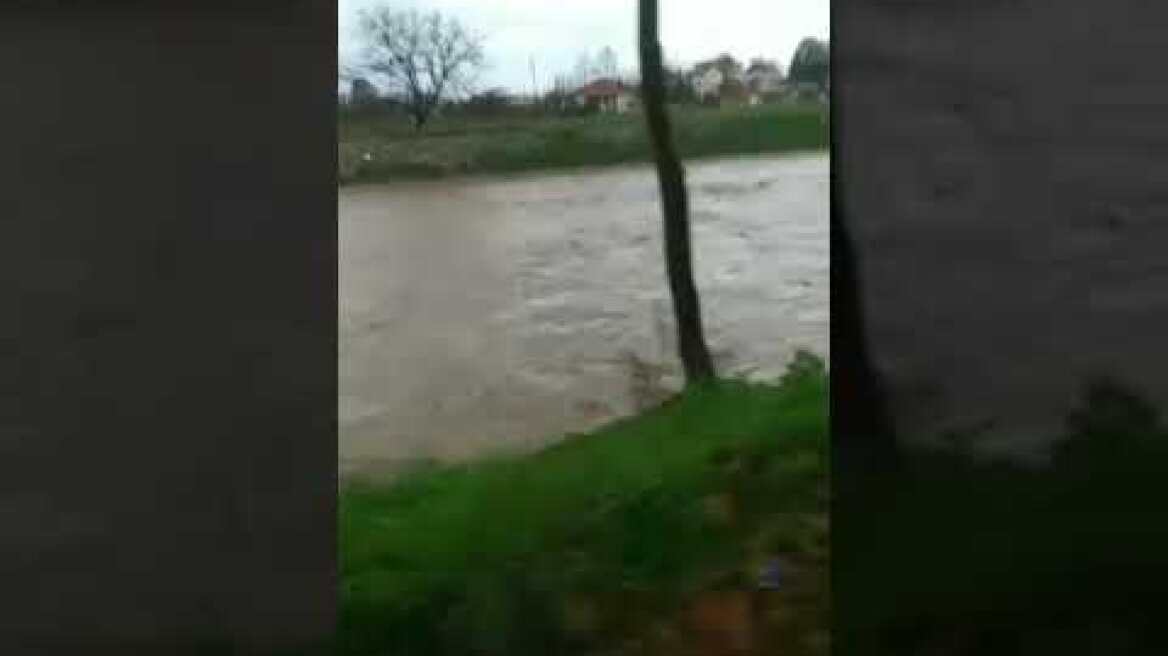Αγιόκαμπος Λάρισας νεροποντη-πλημμυρα