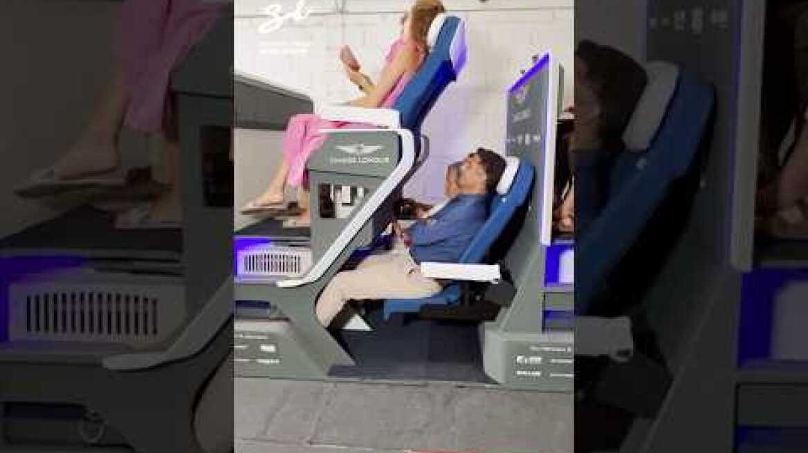 Will these double-decker airplane seats "take off?" ✈️🤣 #airplane #doubledeckerplane #funny