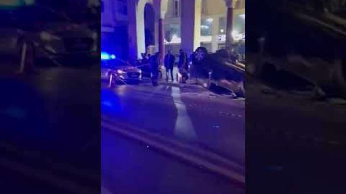 ThessToday.gr - Τούμπαρε ΙΧ παραλιακή Θεσσαλονίκη