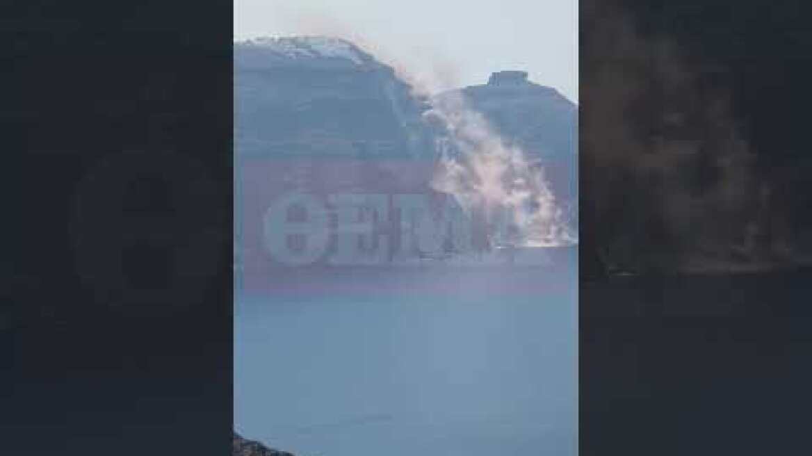 Κατολίσθηση στη Σαντορίνη (2)