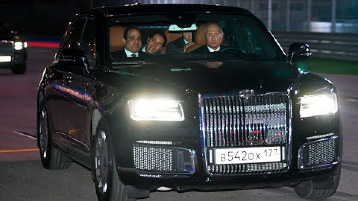 Vladimir Putin's 'amphibious' car with maximum safety features