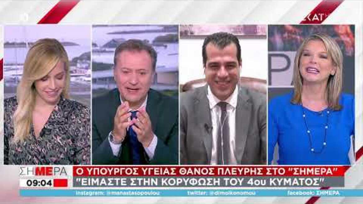 Ο Υπουργός Υγείας Θάνος Πλεύρης στον ΣΚΑΪ