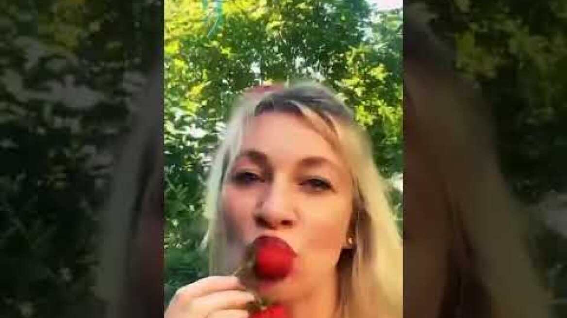 Maria Zakharova teases with Strawberries
