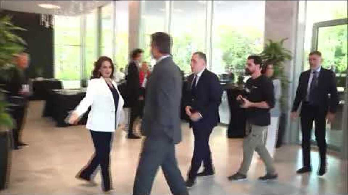 Η άφιξη του Κυριάκου Μητσοτάκη στο συνέδριο του ygeiamou.gr