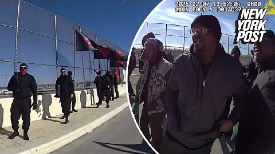 Bodycam footage shows local residents confronting, chasing off neo-Nazi demonstrators in Ohio