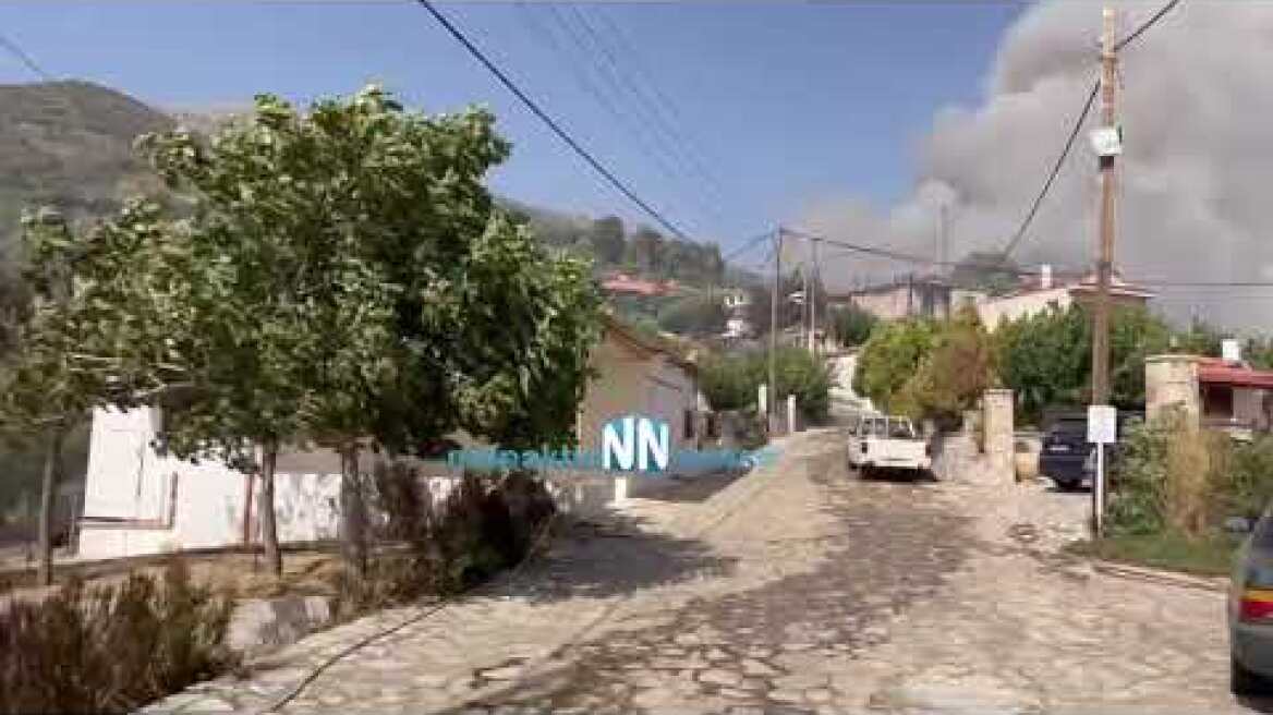 Πύρινη κόλαση στην  Ελαία Φωκίδας - καηκε σπίτι. Πρώτες εικόνες