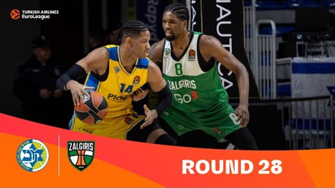 Maccabi-Zalgiris | Round 28 Highlights | 2023-24 Turkish Airlines EuroLeague
