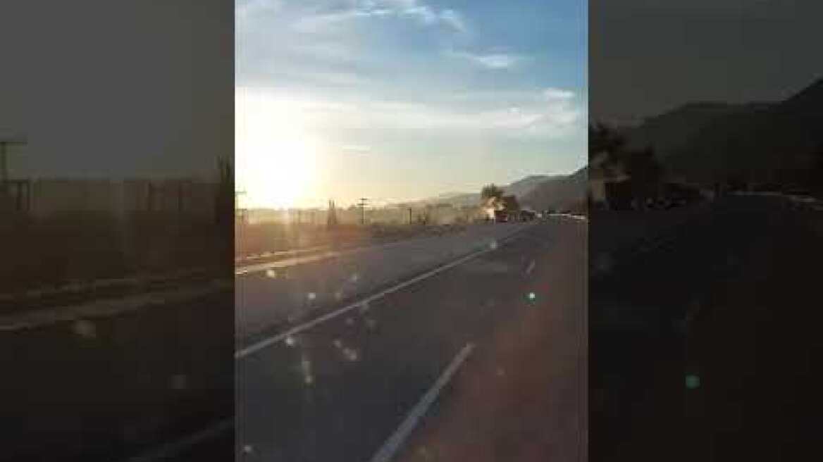 Πατρών Κορίνθου: Ατύχημα με φορτηγό  - Στις φλόγες όχημα που μετέφερε προϊόντα