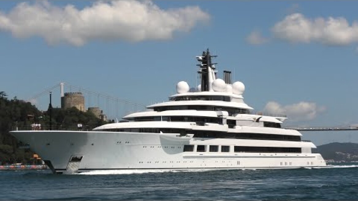 Megayacht SCHEHERAZADE transits Istanbul strait - 15/08/2020