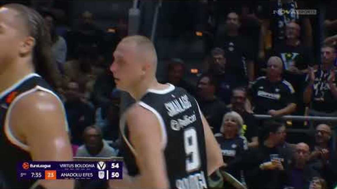 Euroleague: Τεράστιο διπλό του Παναθηναϊκού στο Παρίσι, μόνη στην κορυφή η Χαποέλ μετά την ήττα του Ερυθρού Αστέρα Βίρτους Μπολόνια - Αναντολού Εφές: 99-89 (MD 10, 11/11/25)