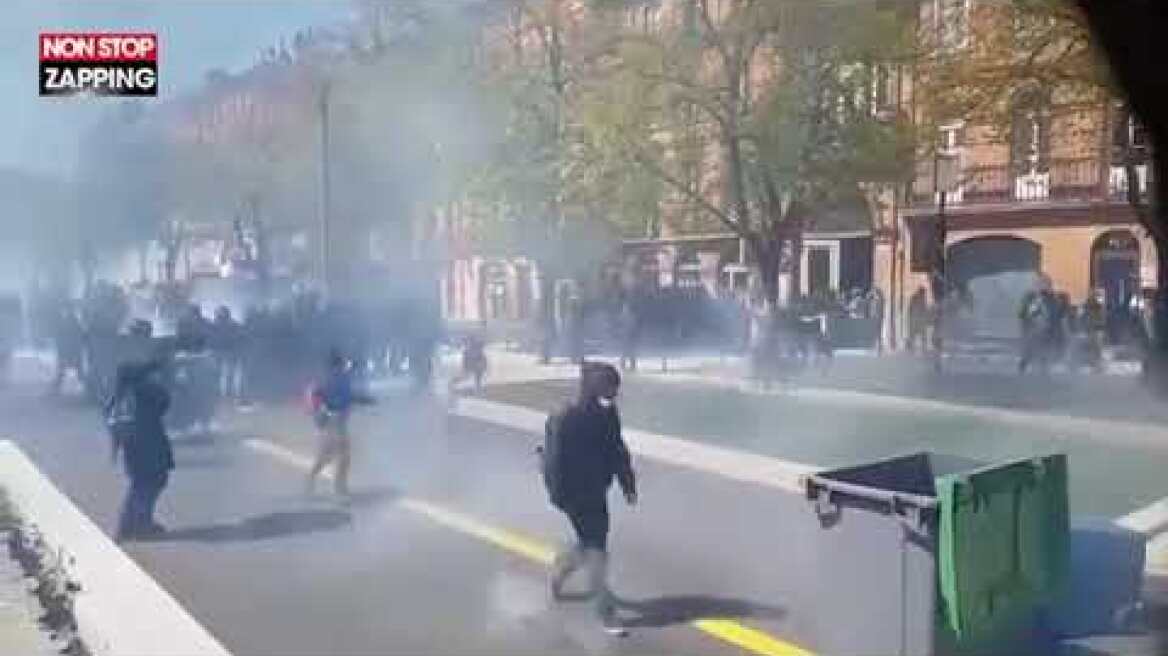 Gilets jaunes premiers affrontements avec les forces de l'ordre à Toulouse vi