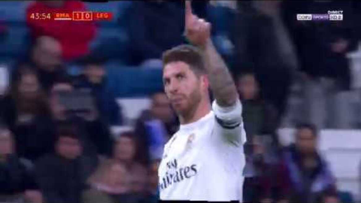 REAL MADRID LEGANES GOAL RAMOS *1:0