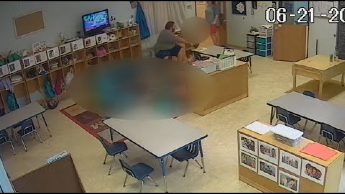 "What a heartless man:" Video shows day care employee shoving girl to the ground