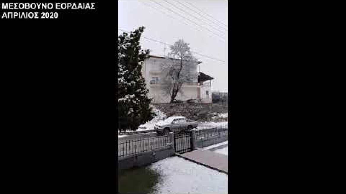 Χιόνια στο Μεσόβουνο Εορδαίας