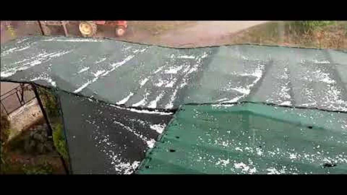 kozan.gr: Χοντρό χαλάζι και στο Πυλωρί Βοΐου.