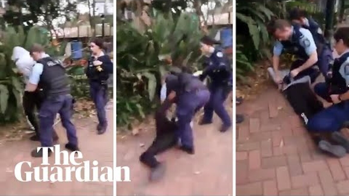 Australian police officer slams Indigenous teen to pavement during arrest in Sydney