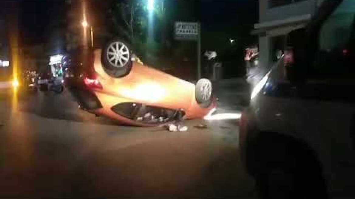 Τροχαίο με ανατροπή Ι.Χ. στην Πάτρα