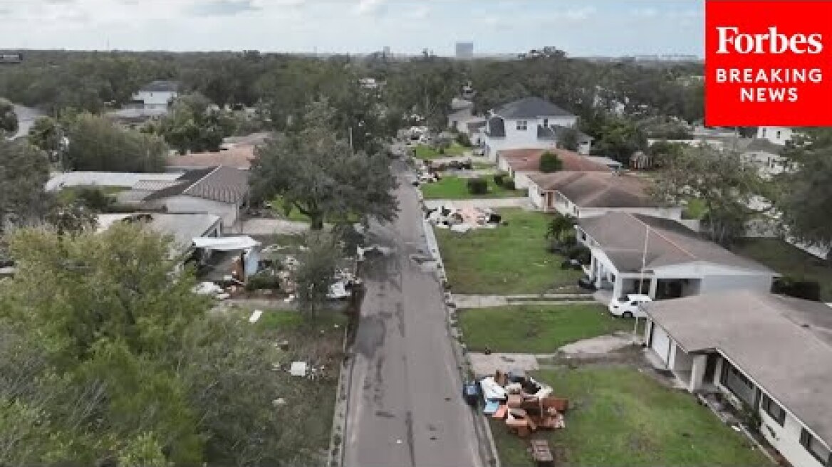 WATCH: Drone Footage Of Damage Caused By Hurricane Milton