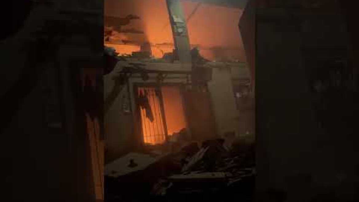 Πλάνα μετά από επίθεση στον Λίβανο (1)