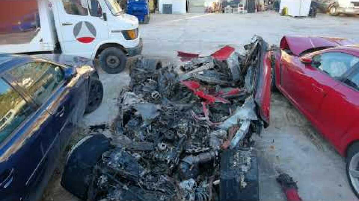 Μια άμορφη μάζα από σιδερικά έχει γίνει η Ferrari του Τζώρτζη Μονογυιού