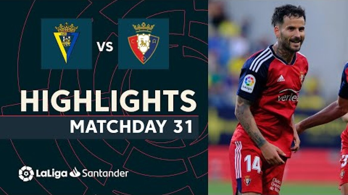 Resumen de Cádiz CF vs CA Osasuna (0-1)