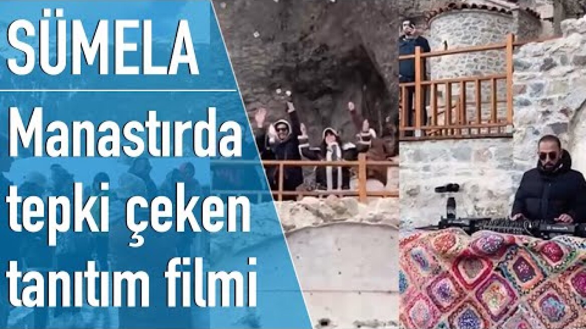 Restorasyon nedeniyle ziyarete kapalı Sümela Manastırı’nda tepki çeken eğlence