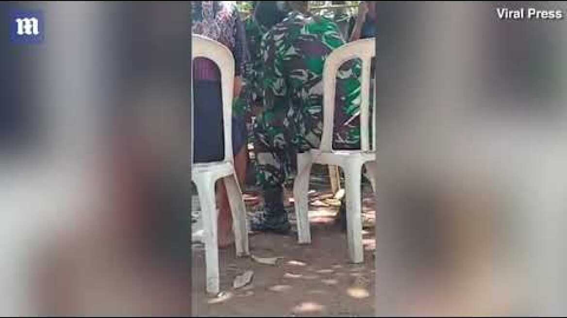 Man punished by being forced to hang upside down