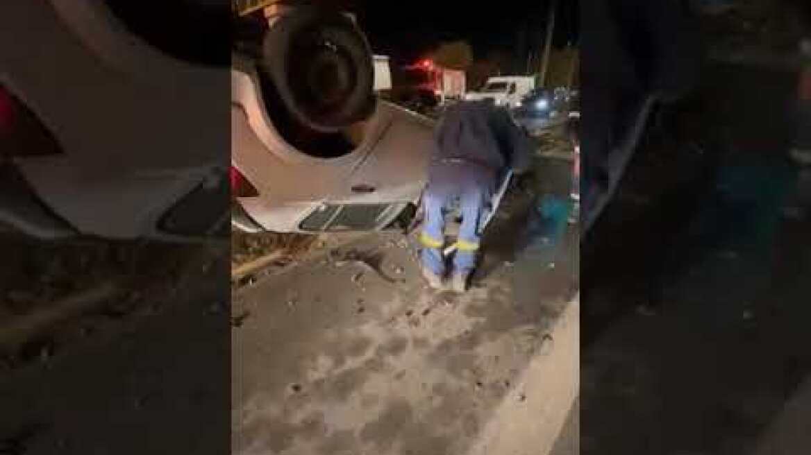 Τροχαίο ατύχημα στον Σκαραμαγκά.