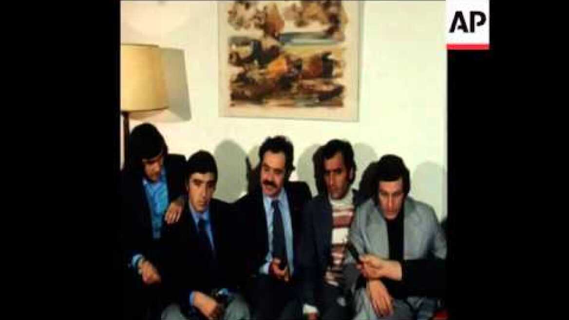 UPITN 12 11 74 GREEK RESISTANCE LEADER PANAGOULIS HOLDS PRESS CONFERENCE