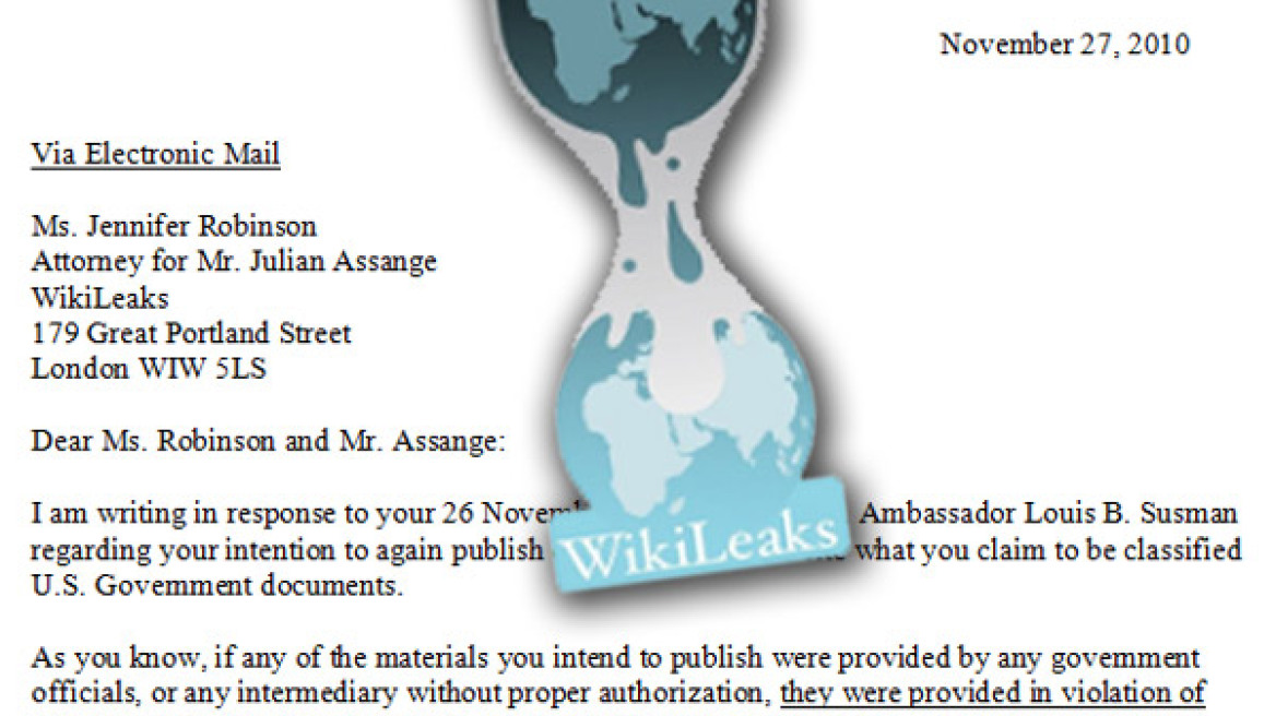 Στο φως η επιστολή του State Department στο Wikileaks