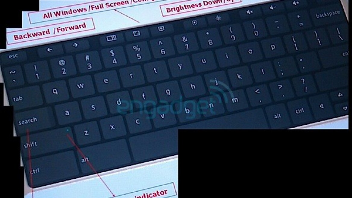 Αυτό είναι το keyboard του Google Chrome OS netbook