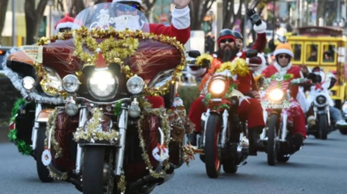 Τόκιο: Άγιοι Βασίληδες παρελαύνουν με Harley Davidson κατά της παιδικής κακοποίησης