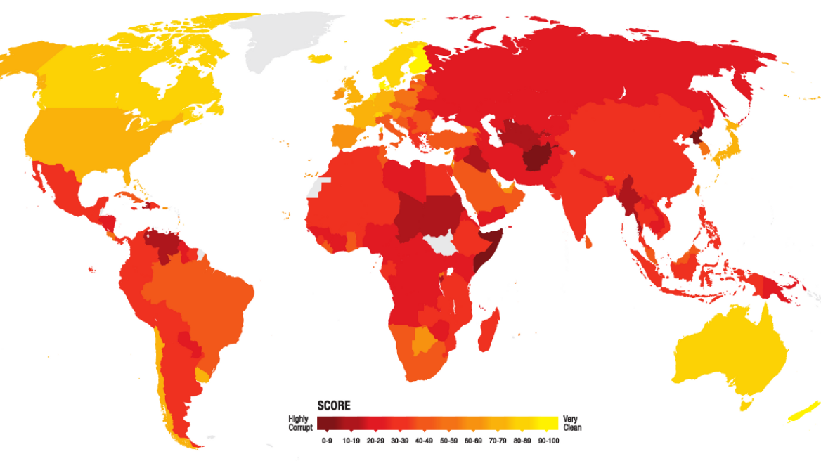 Αφγανιστάν, Βόρεια Κορέα και Σομαλία οι πιο διεφθαρμένες χώρες παγκοσμίως